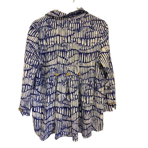 Ali Miles Linen Blend Printed Button Front Tunic Size Medium - Picture 6 of 7